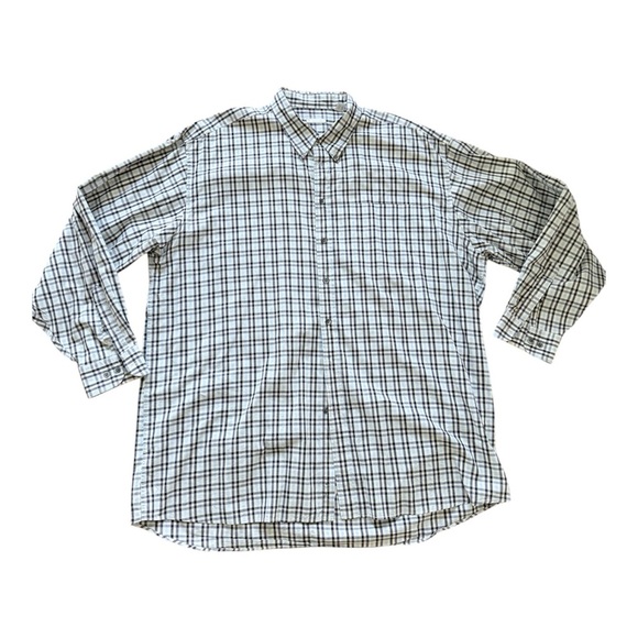 Halogen Men’s Button-Down Shirt XXL Relaxed Fit – Plaid Cotton - Picture 2 of 7